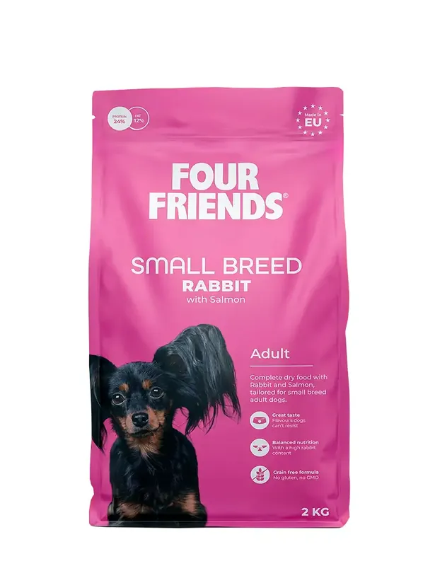 Four Friends Small Breed Rabbit 2kg | Fabrikspris