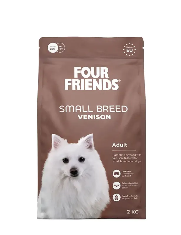 Rekommenderas | Four Friends Small Breed Venison 2kg