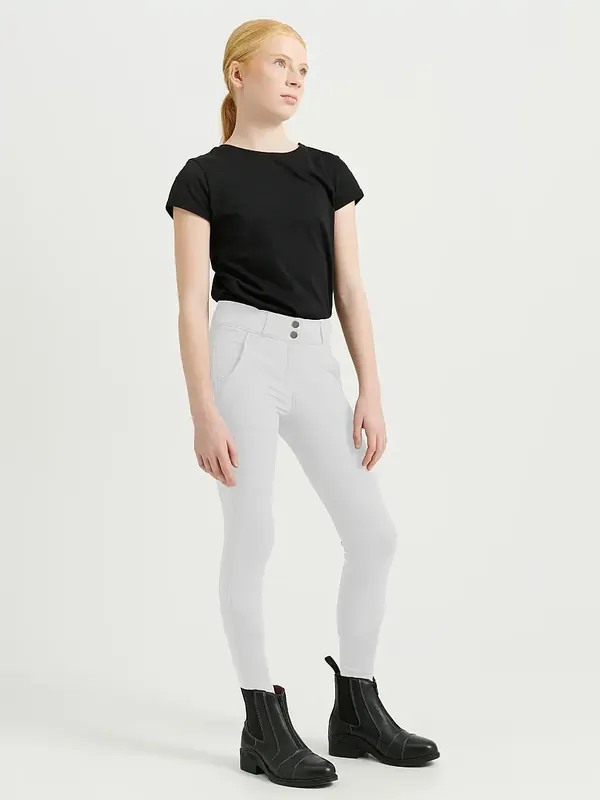 Topprodukt - Rigmor Ridbyxa Knäskodd Junior Vit-590067