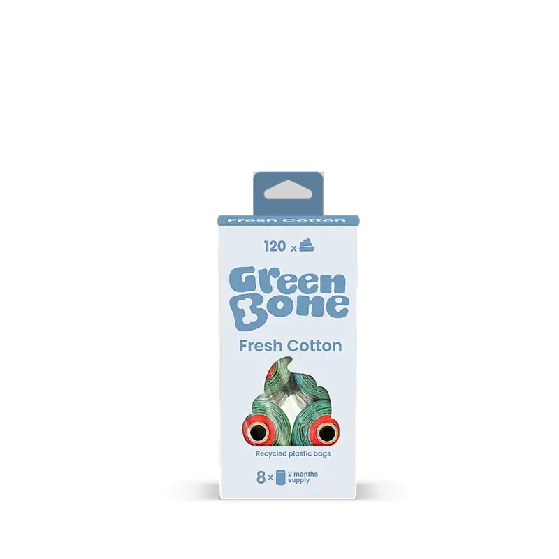 Handla säkert | Green Bone Bajspåsar Fresh Cotton 8-pack