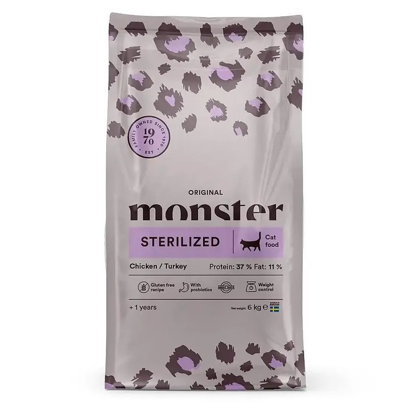 Sänkt pris - Monster Cat Original Sterilized Chicken / Turkey