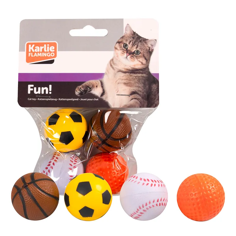 Toppkvalitet | Karlie mossgummibollar i 4-pack – 4 st