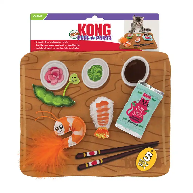 Toppkvalitet - KONG Pull-A-Partz Sushi kattleksak – 1 st