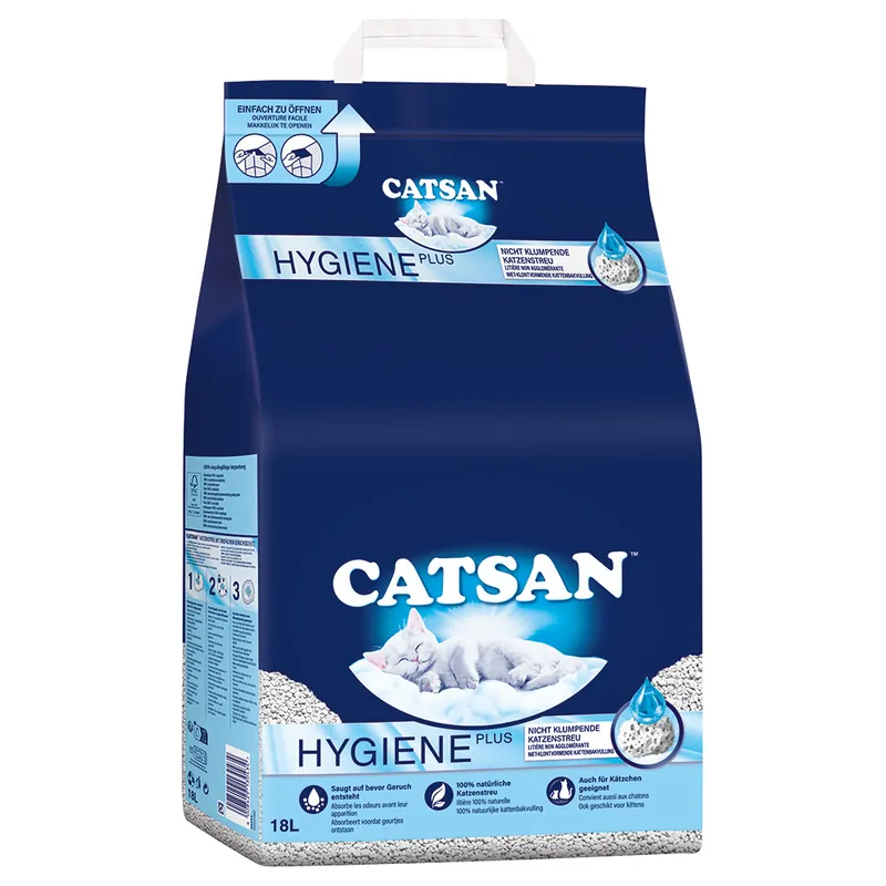 Catsan Hygiene plus kattsand 18 l - Nyligen lanserat
