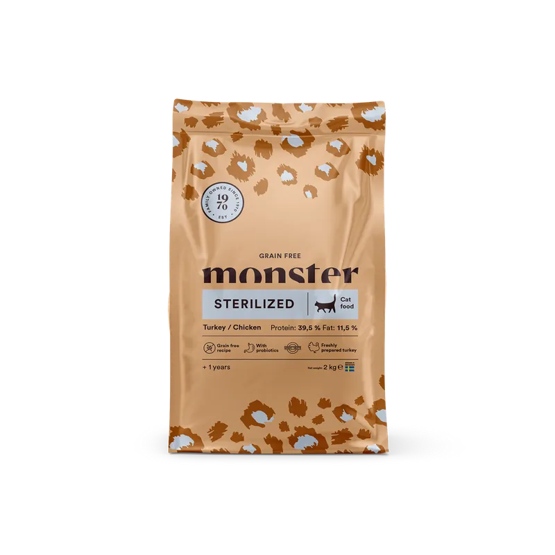 Kattfoder Grain Free Chicken & Turkey Sterilized – 2 kg | Premium