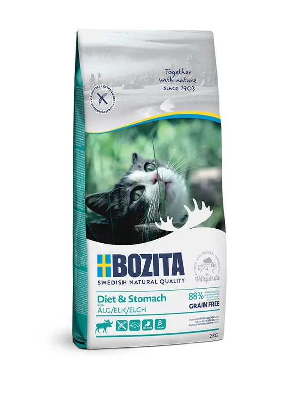 Köp idag - Diet & Stomach Grain Free Elk Kattfoder – 2 kg
