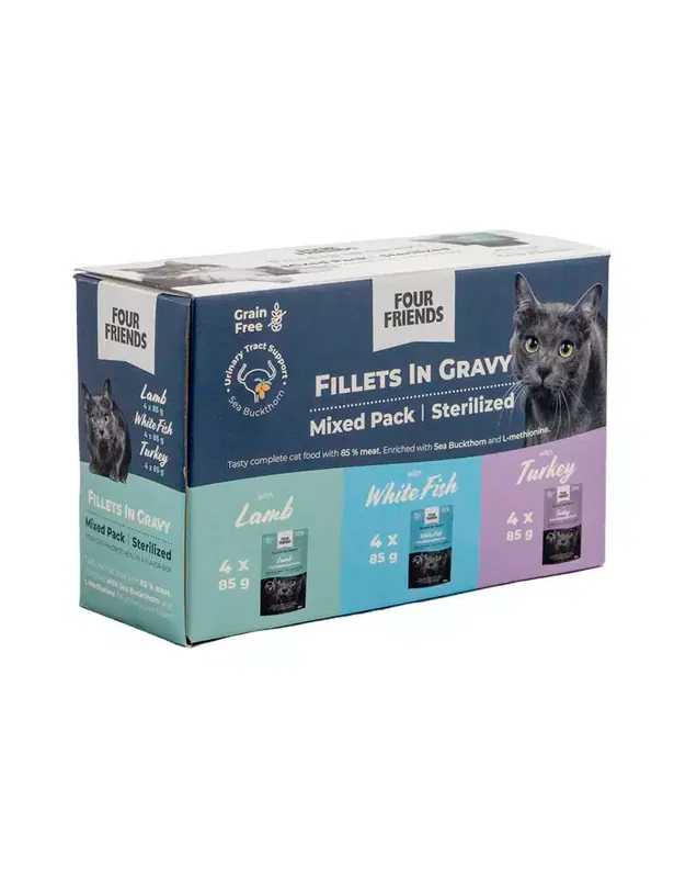 Populär - Sterilized in Gravy Mix 12-pack Kattfoder – 12 st x 85 g
