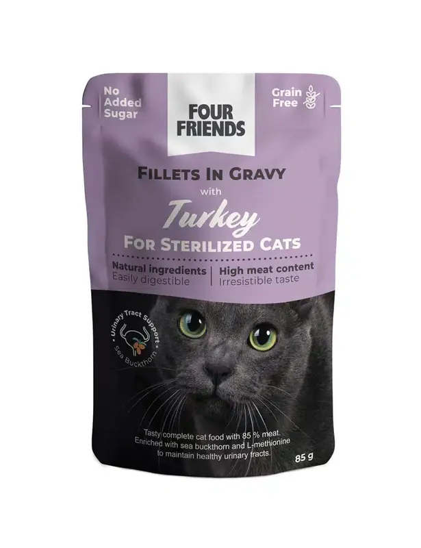 Bara idag - Sterilized Turkey in Gravy Pouch Kattfoder – 24 st x 85 g