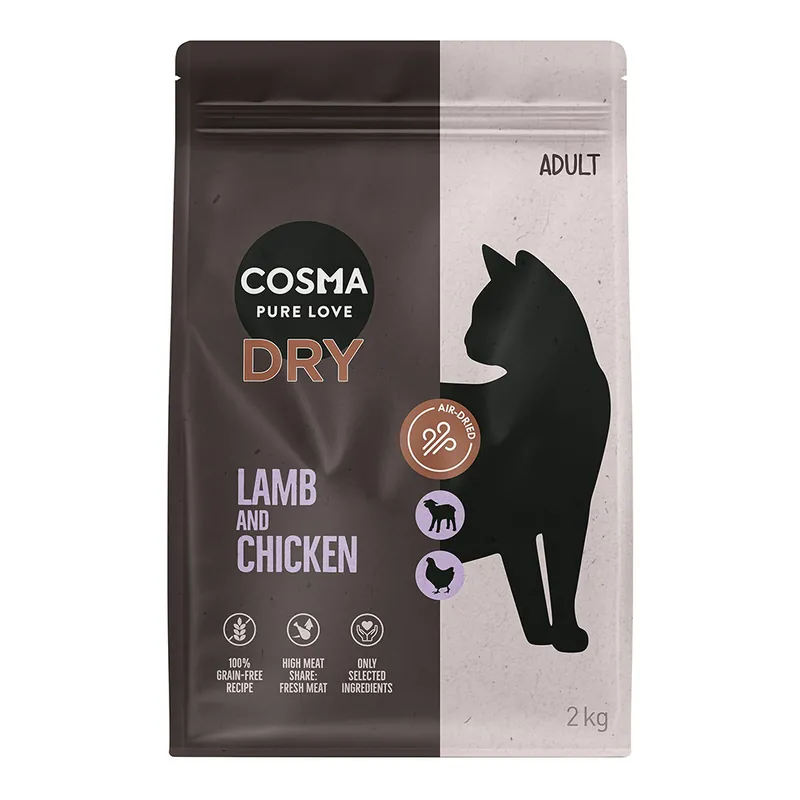 Handla nu - Cosma torrfoder lamm & kyckling – Ekonomipack 2 x 2 kg