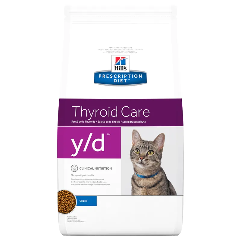 Hill’s Prescription Diet y/d Thyroid Care kattfoder – 1,5 kg - I lager
