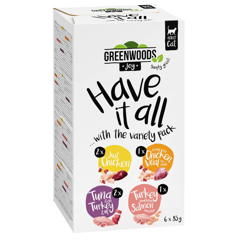 Greenwoods Joy 6 x 85 g – Blandpack - Topprodukt