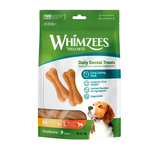 Whimzees Ricebone Tuggben L 9 ST – 540 G | Prissänkt