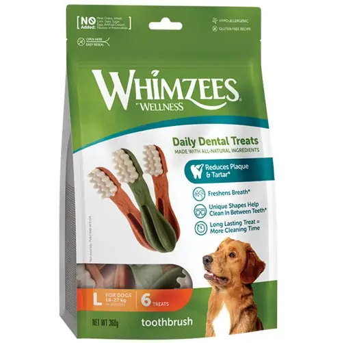 Whimzees Toothbrush Star Large 6’s | Reapris