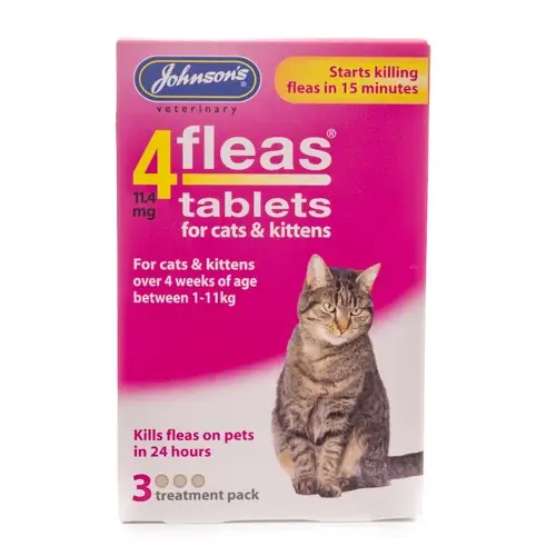 Johnsons 4 Fleas Tablets For Cats & Kittens 3”s - Bra pris