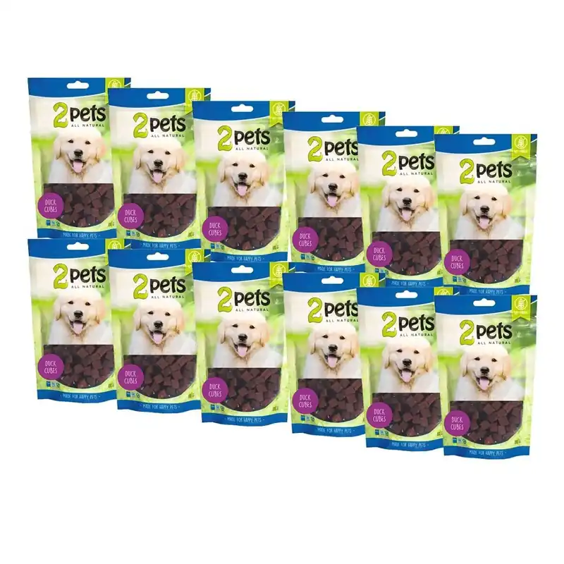 Sänkt pris - 2Pets Cubes med Anka 12 x 100 g