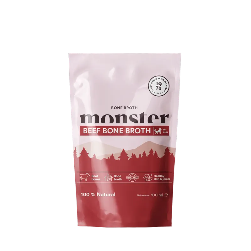 Monster Dog Bone Broth Beef 100 ml | Säker betalning