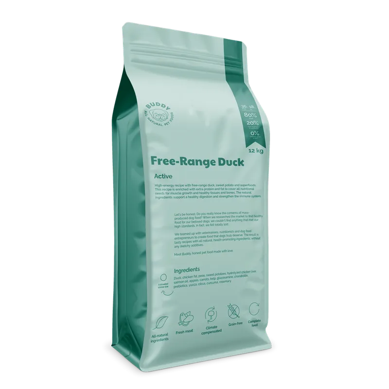 Enkel retur | Buddy Free-Range Duck 12 kg