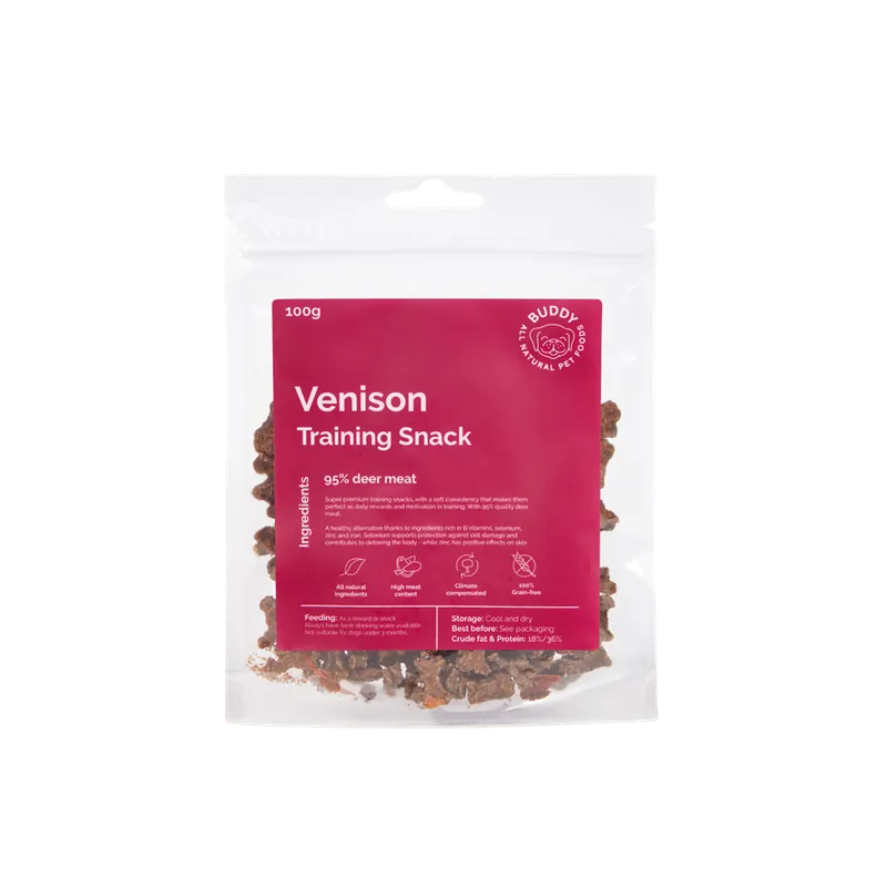 Toppkvalitet | Buddy Training Snacks Venison 100 g