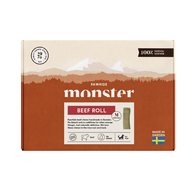 Spara nu - Tuggben Monster Rawhide Beef Roll Mx11 st