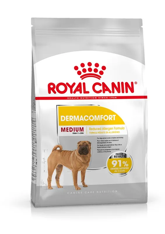 Beställ nu - Royal Canin Dermacomfort MEDIUM Torrfoder för hund 3 kg