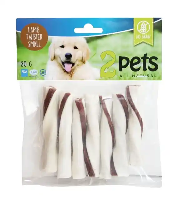Tuggtwister 2Pets Lamm ISO-certifierad Small 80g | Passa på