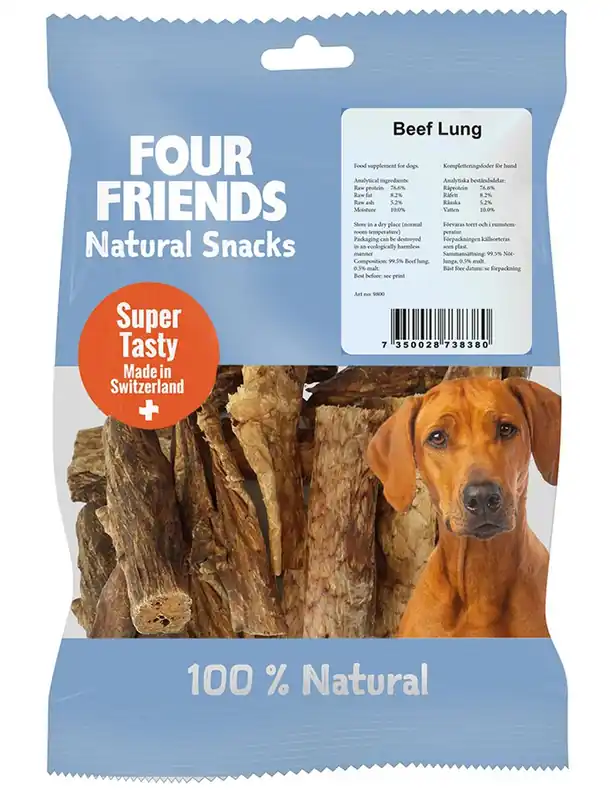 Slutrea - Hundgodis FourFriends Beef Lung 800 g