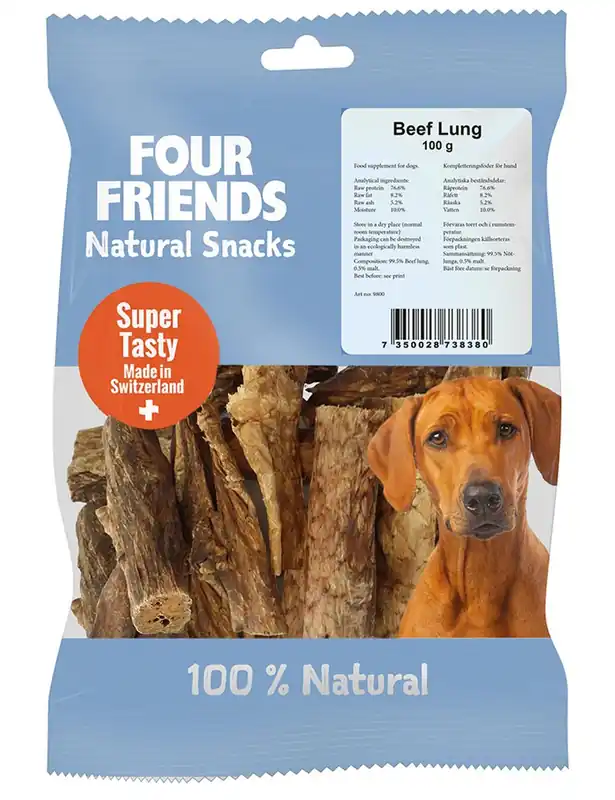 Hundgodis FourFriends Beef Lung 100g | Passa på