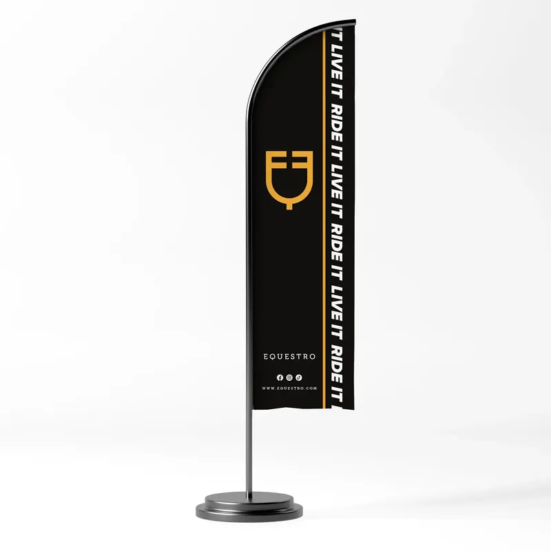 Dropformad flagga Equestro - Precis inkommet
