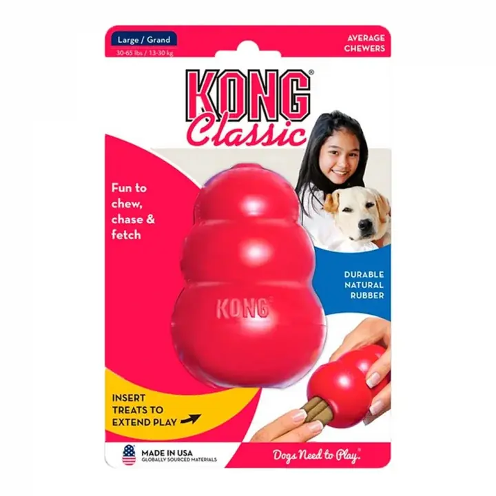 Hundleksak KONG Classic Large Röd | Trygg betalning
