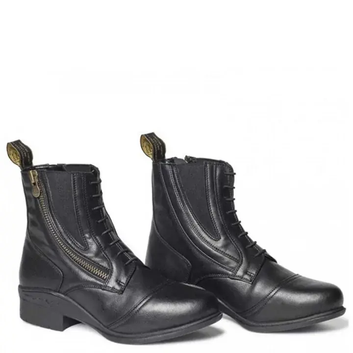 Ridskor Veganza Side Zip Paddock Svart | Toppkvalitet