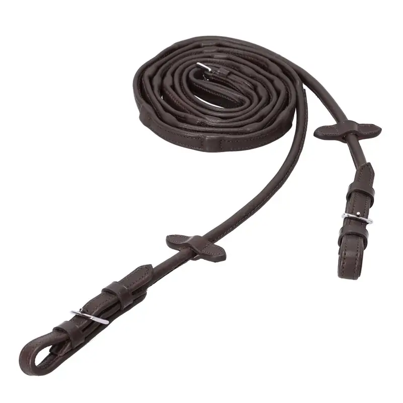 Skynda dig | Durasoft RS Lädertygel – Espresso/Silver