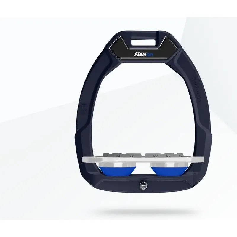 Bara denna vecka - Säkerhetsstigbyglar Plat Grip Marin/Grå/Blå Flex-On Safe-On