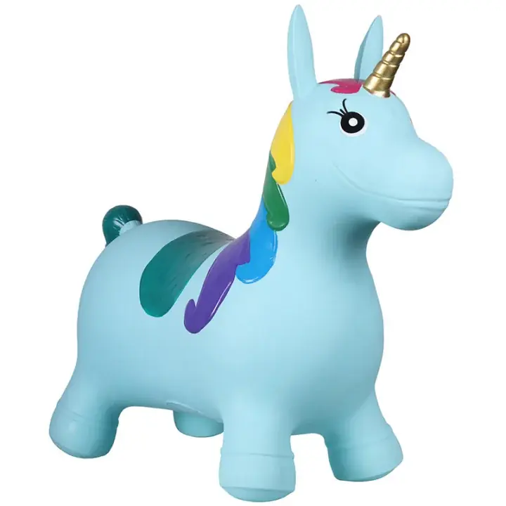 Mycket populär - Hoppboll Jumpy Unicorn Ljusblå