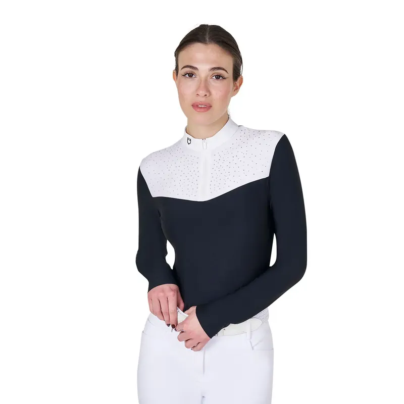 Tävlingströja dam Equestro Black Label Strass - Mycket populär